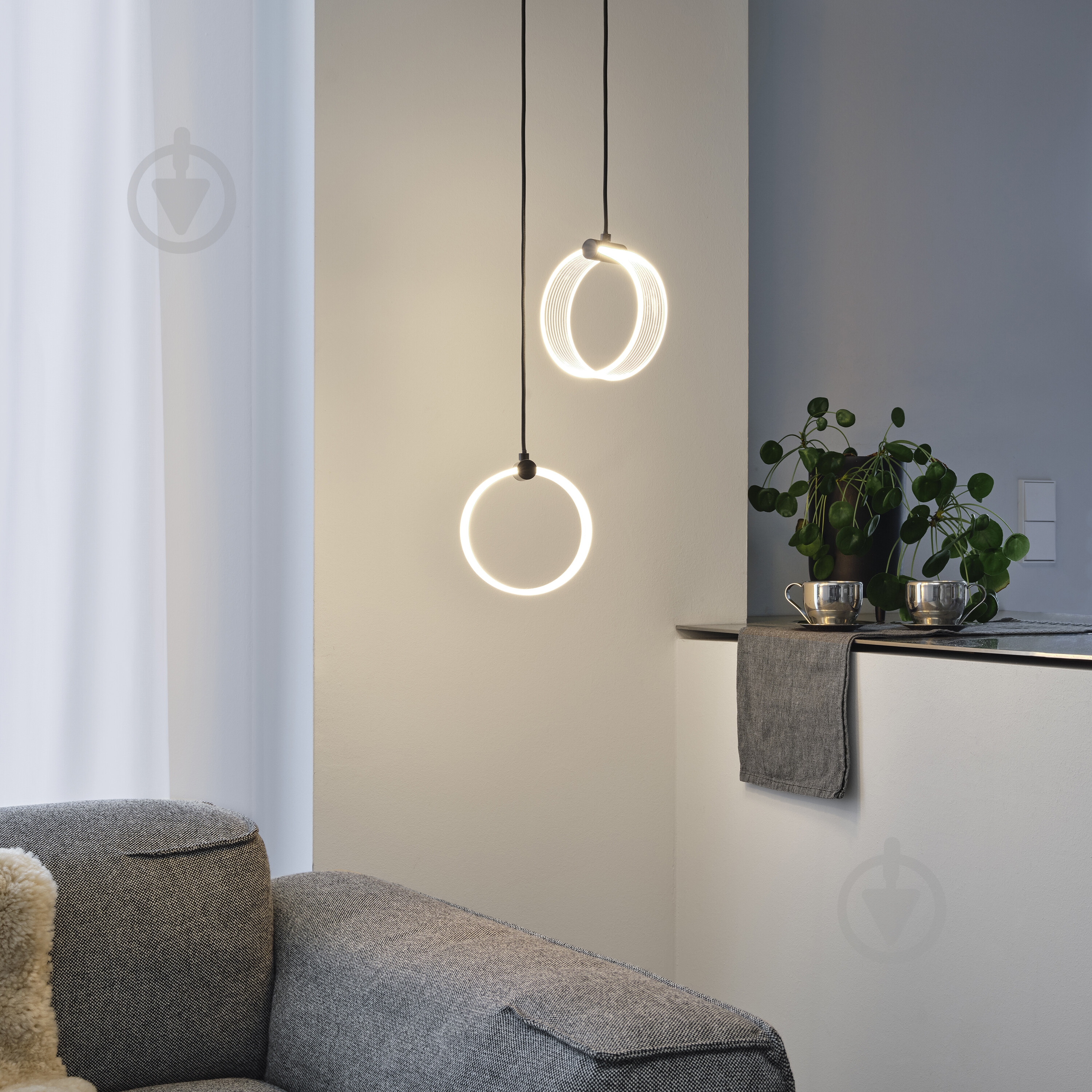 Подвес Ledvance Decor Circle 2XPendant Click CCT 3000/4200/6500K 14 Вт черный - фото 16