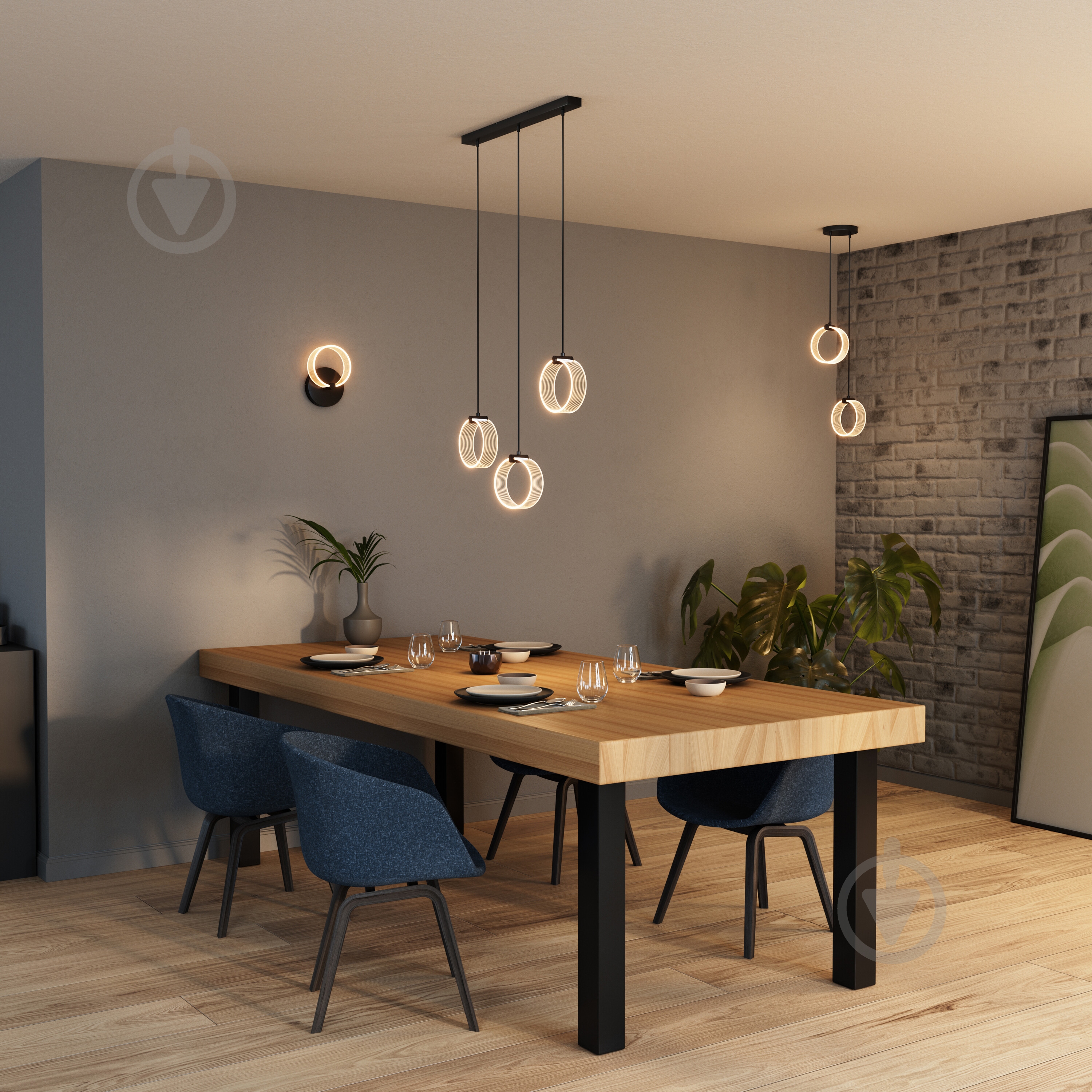 Подвес Ledvance Decor Circle 2XPendant Click CCT 3000/4200/6500K 14 Вт черный - фото 23