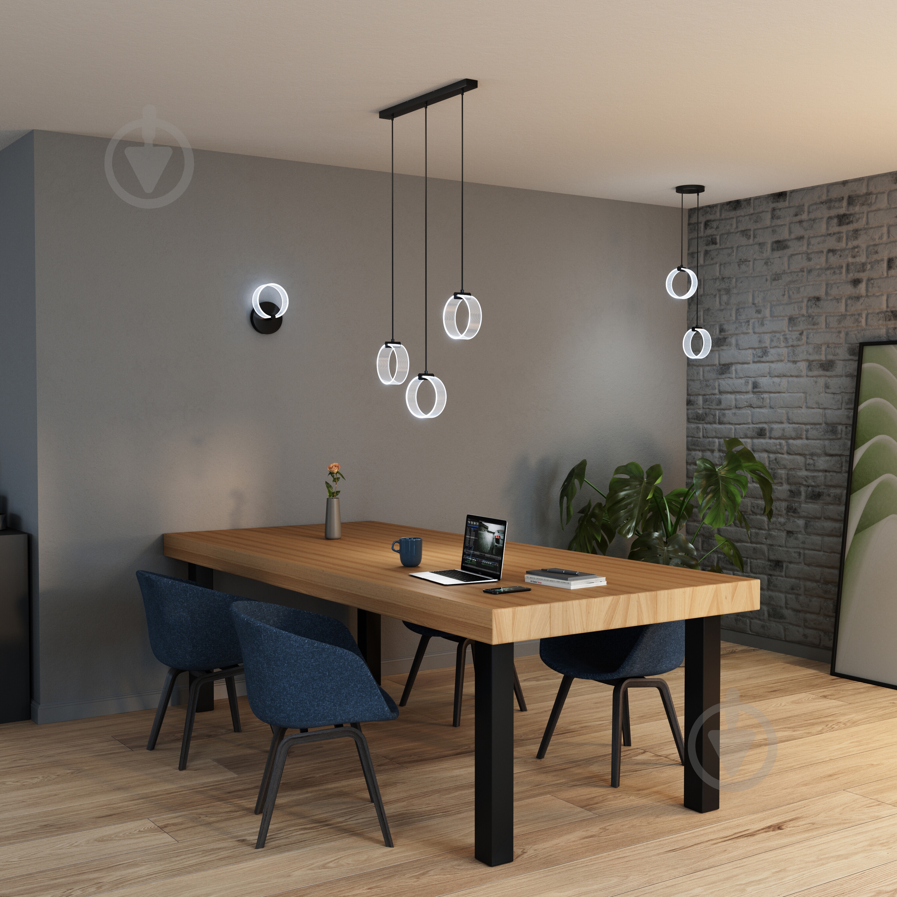 Подвес Ledvance Decor Circle 2XPendant Click CCT 3000/4200/6500K 14 Вт черный - фото 24