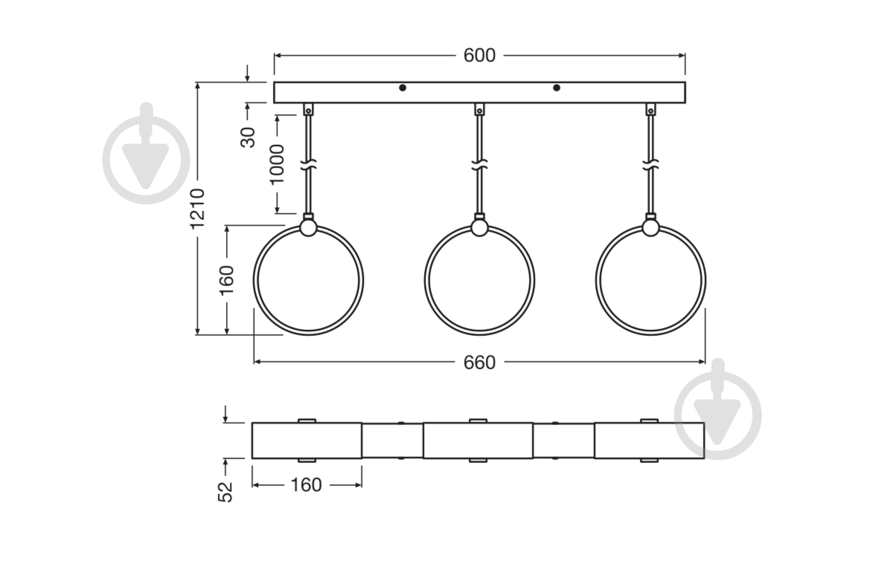 Подвес Ledvance Decor Circle 3XPendant NL Click CCT 20 Вт черный - фото 10