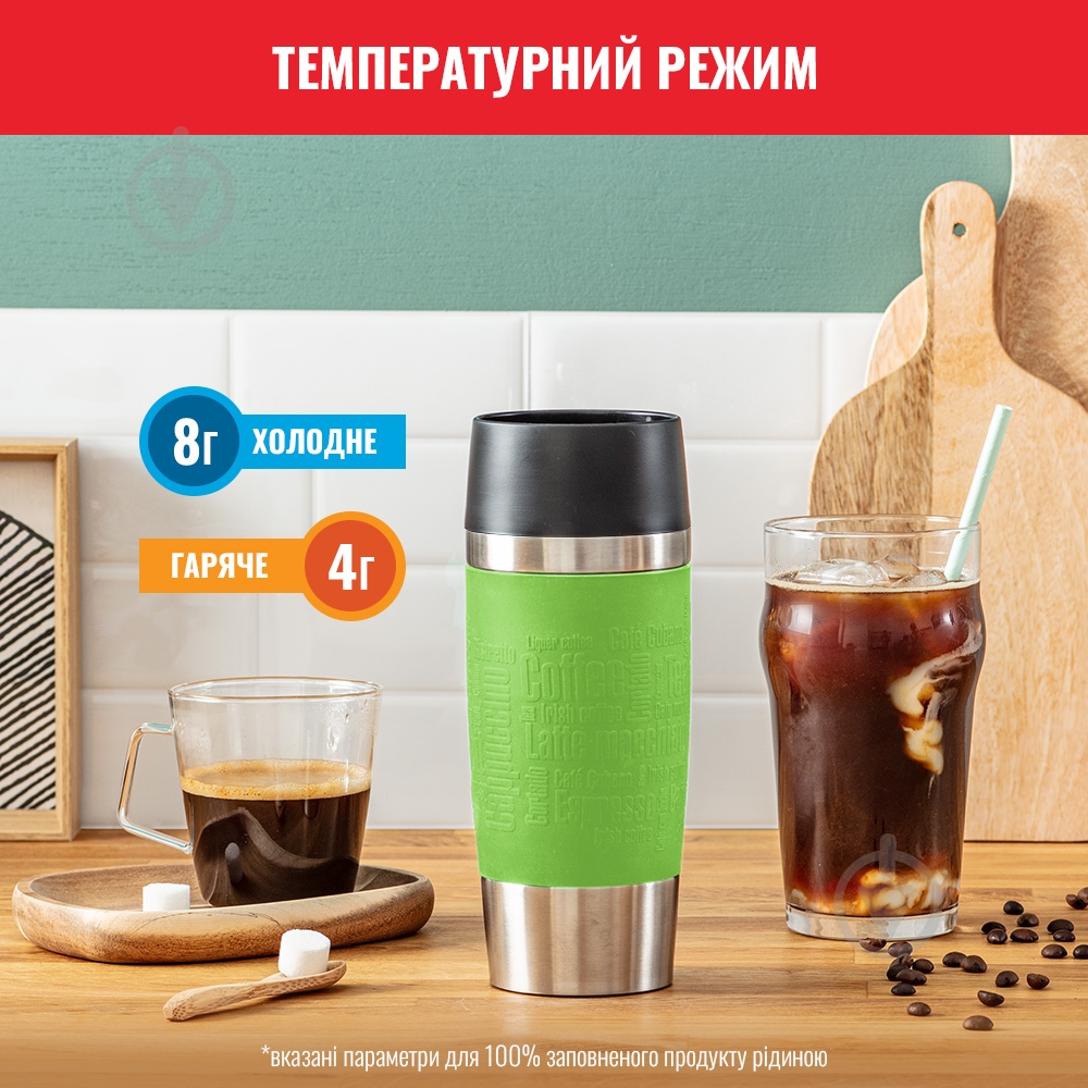 Термочашка Tefal Travel Mug Fun 0,36 л K3083114 - фото 2