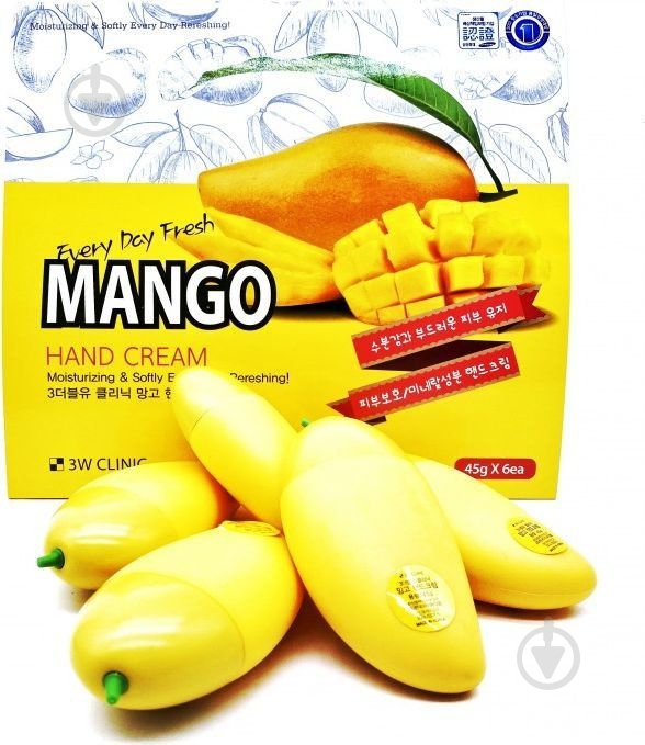 Крем для рук 3W Clinic Mango Hand Cream 30 мл - фото 1 Крем для рук 3W Clinic Mango Hand Cream 30 мл - фото 1