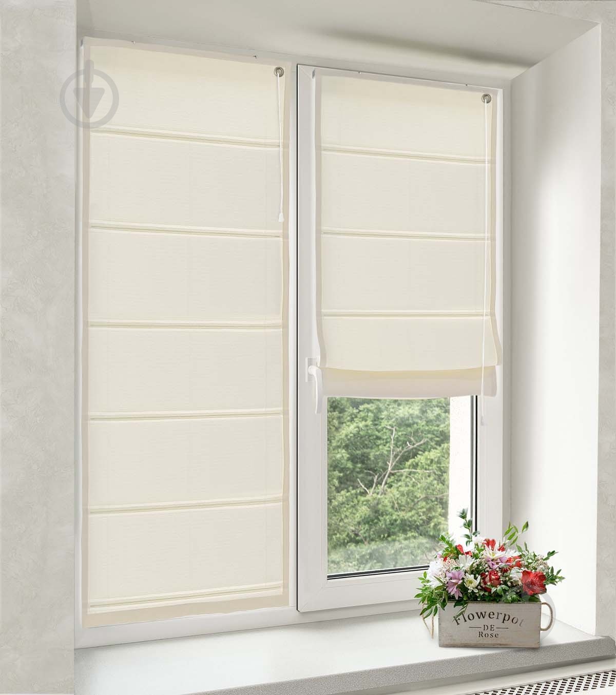 Римська штора Rollotex Шнурове керування ASTI 40x230 см айворі - фото 1 Римська штора Rollotex Шнурове керування ASTI 40x230 см айворі - фото 1