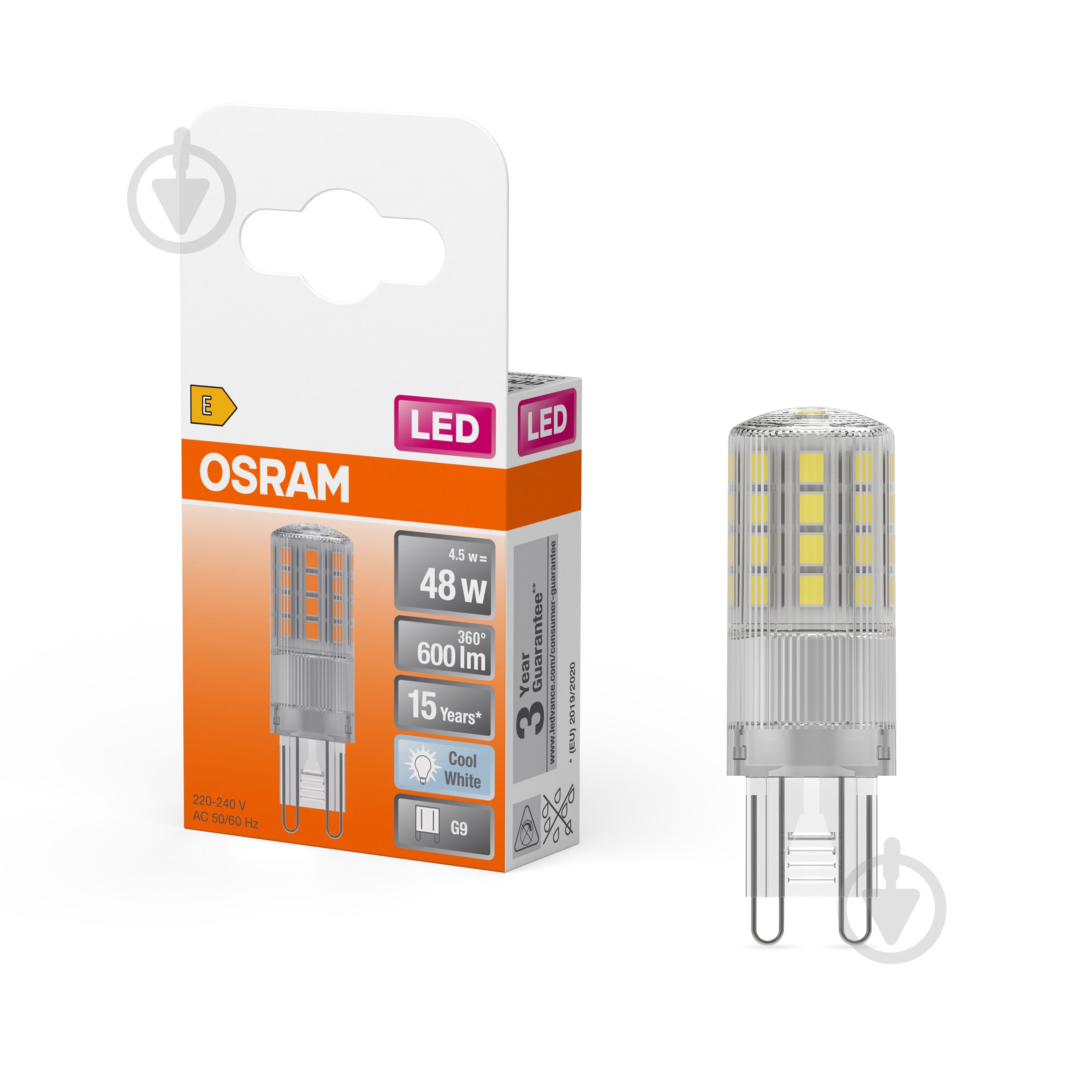 Лампа світлодіодна Osram PIN 4,5 Вт G9 220 В 4000 К - фото 2