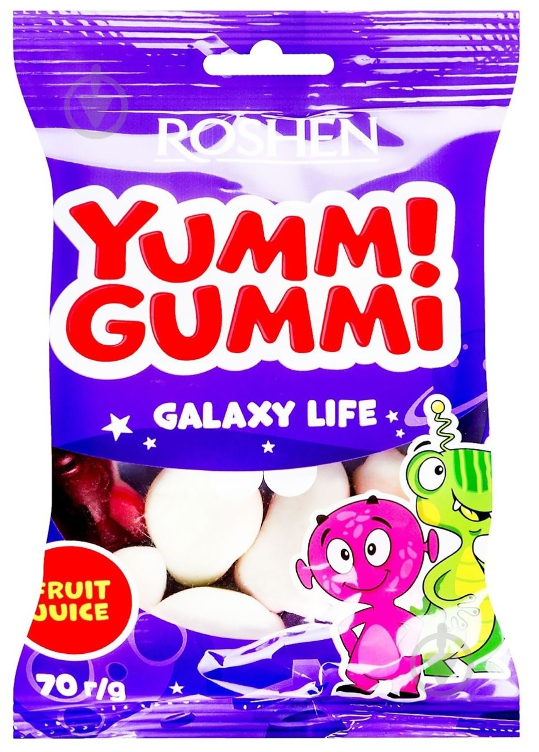 Конфеты Roshen желейные Yummi Gummi Galaxy Life 70 г (4823077621604) - фото 1