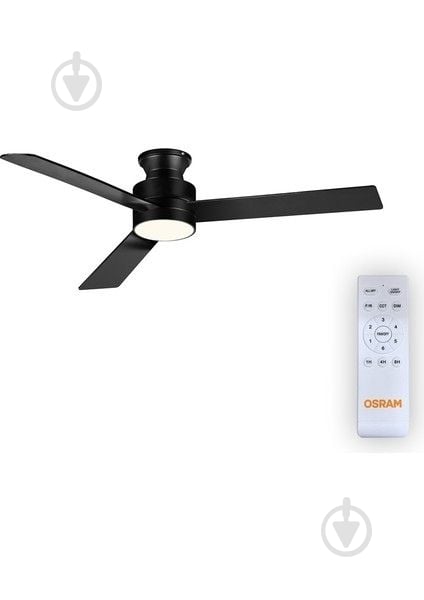 Люстра-вентилятор Osram CEILING BLADE 1x18 Вт LED-модуль black FAN Blade BK - фото 1 Люстра-вентилятор Osram CEILING BLADE 1x18 Вт LED-модуль black FAN Blade BK - фото 1