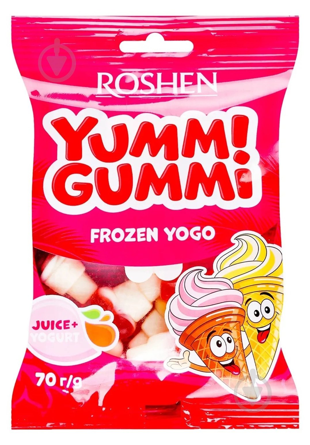 Конфеты Roshen желейные Yummi Gummi Frozen Yogo 70 г (4823077621345) - фото 1