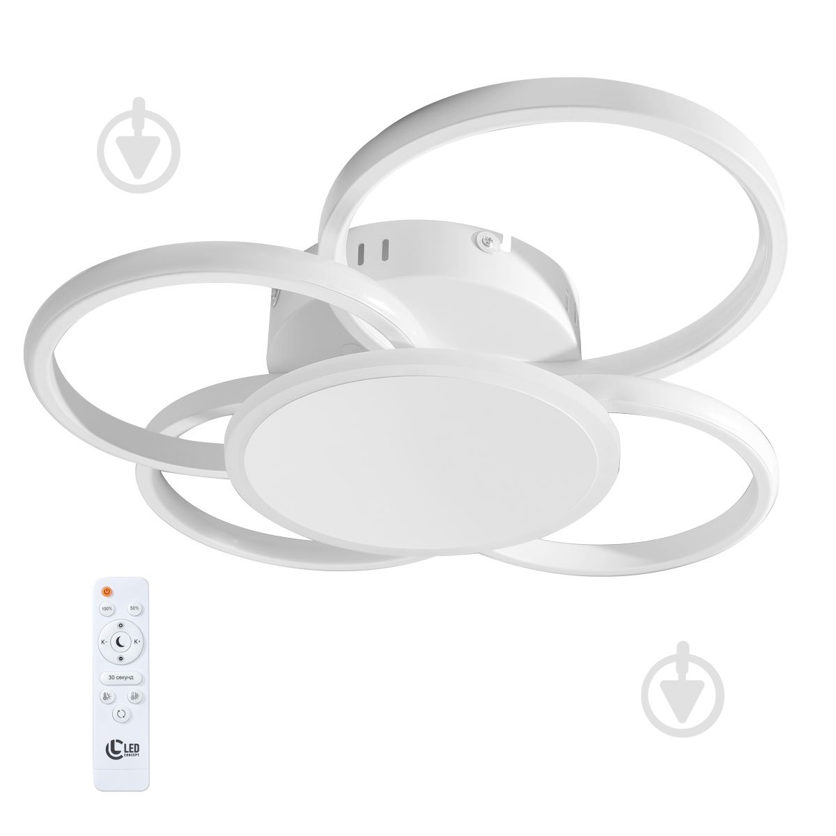 Люстра світлодіодна LED CONCEPT Sutton R 4 з пультом ДК 95 Вт білий - фото 1
