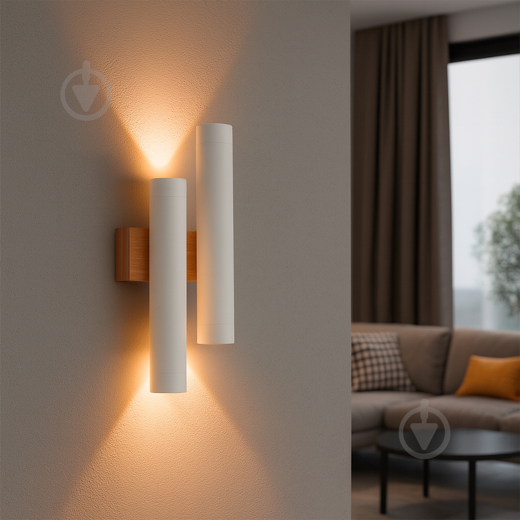 Бра LIGHT SET MLYN 2538 4 x GU5.3 белый/дерево - фото 2