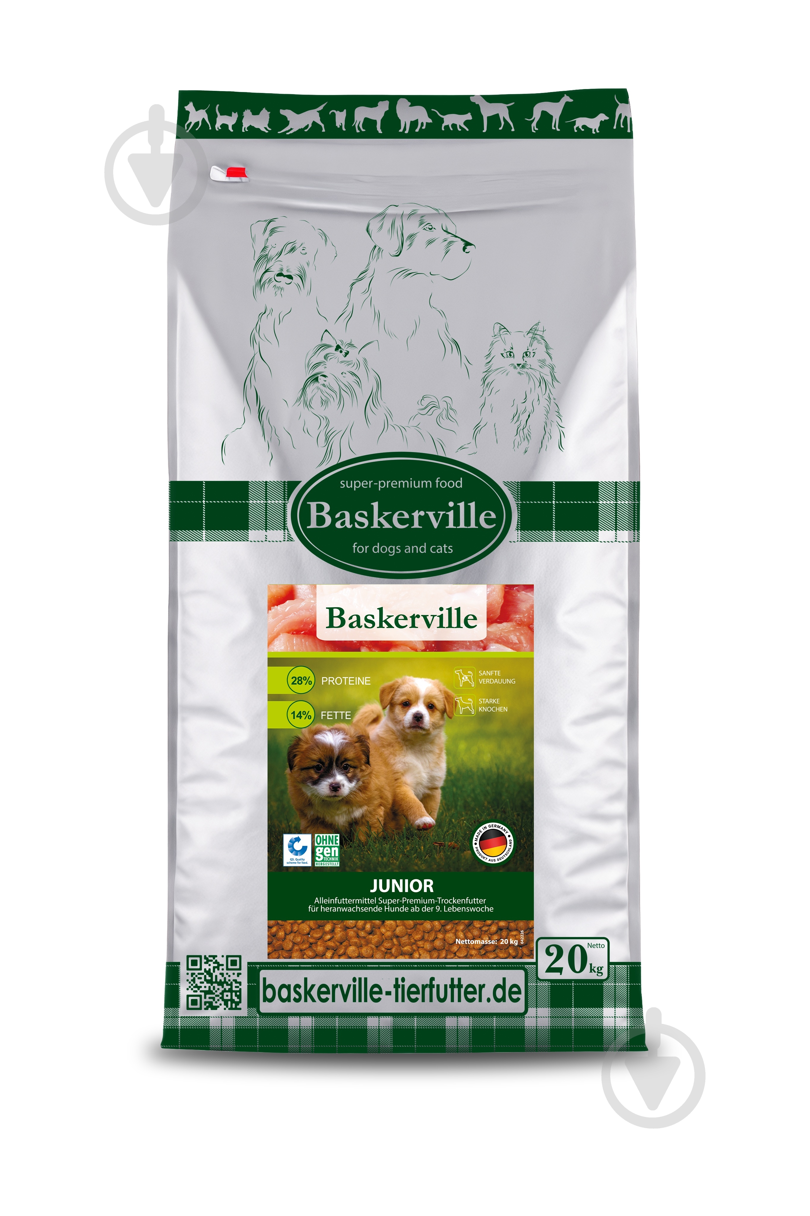 Корм сухой Baskerville Junior 20 кг - фото 1 Корм сухой Baskerville Junior 20 кг - фото 1