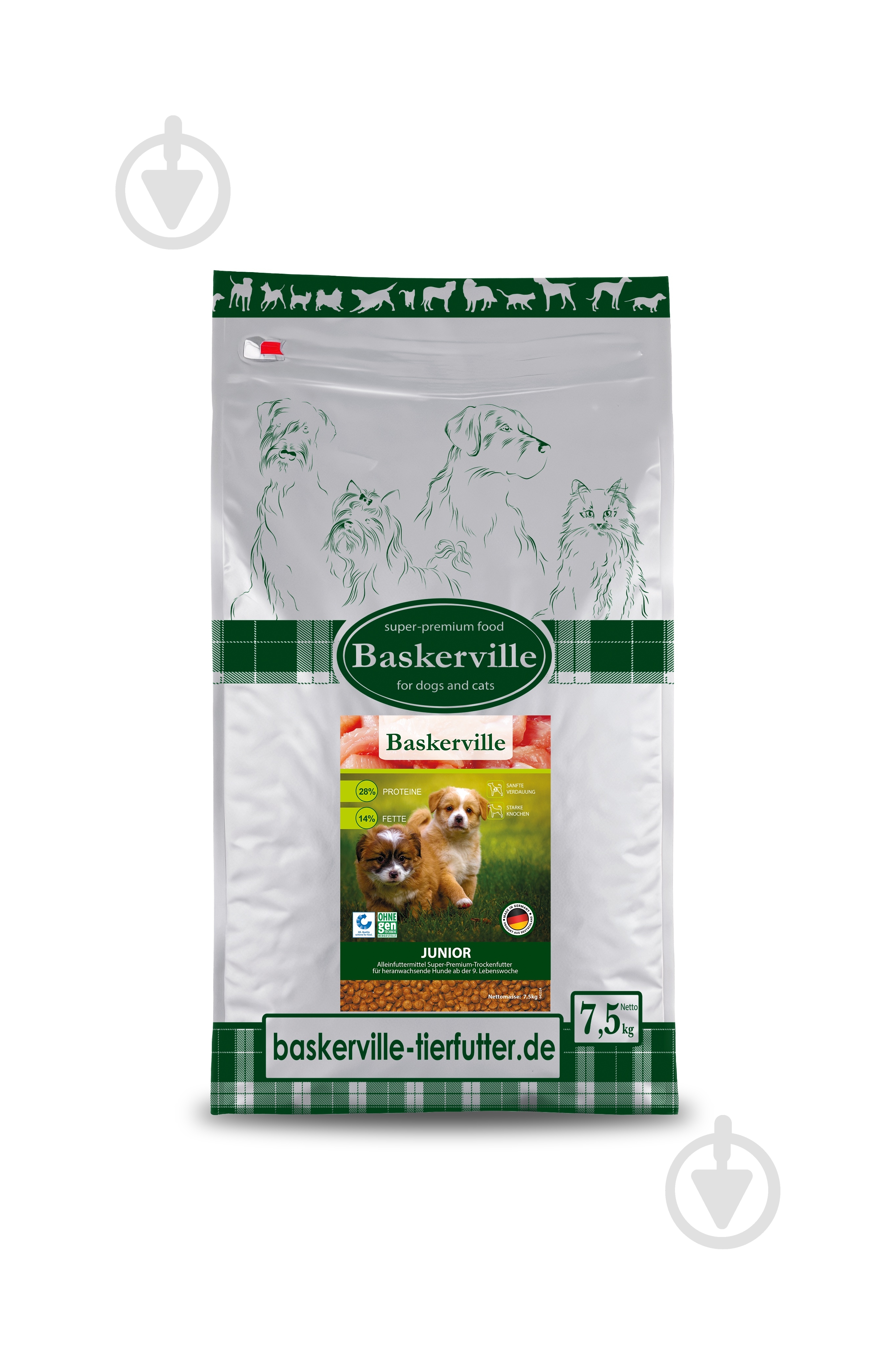 Корм сухой Baskerville Junior 7,5 кг - фото 1 Корм сухой Baskerville Junior 7,5 кг - фото 1