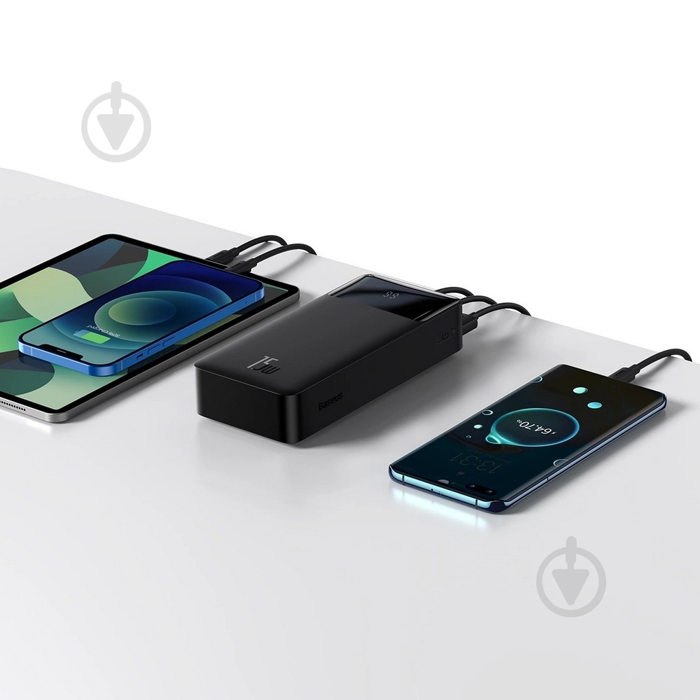 Повербанк BASEUS Bipow Digital Display 15W 30000 mAh black (PPBD050201) - фото 6 Повербанк BASEUS Bipow Digital Display 15W 30000 mAh black (PPBD050201) - фото 6