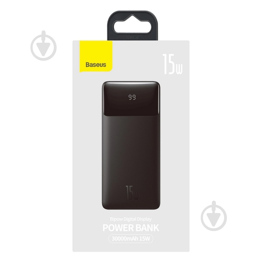 Повербанк BASEUS Bipow Digital Display 15W 30000 mAh black (PPBD050201) - фото 5 Повербанк BASEUS Bipow Digital Display 15W 30000 mAh black (PPBD050201) - фото 5