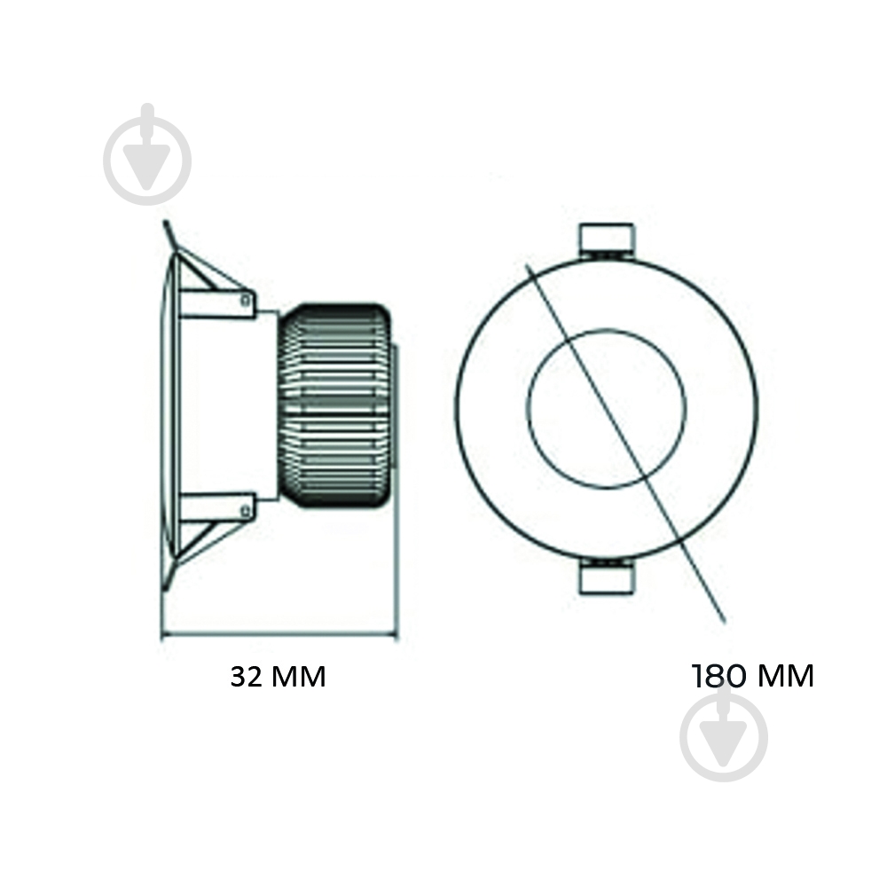 Світильник вбудовуваний (Downlight) HOROZ ELECTRIC ALEXA-24 3CCT 24 Вт 3000-4000-6500 К білий 016-048-1024-010 - фото 2