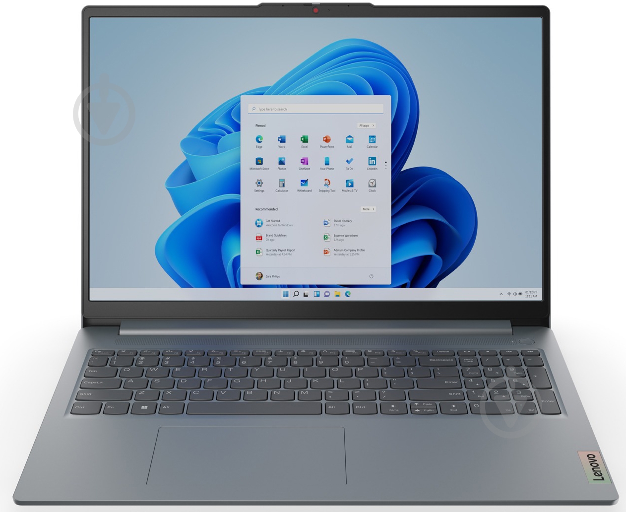 Ноутбук Lenovo ideapad Slim 3 16IAH8 16" (83ES004ARA) arctic grey - фото 1