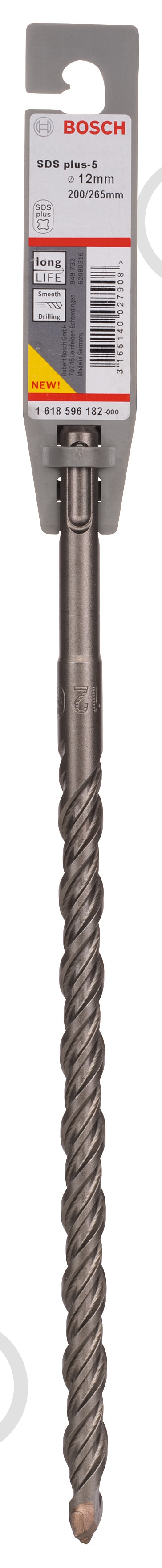 Бур Bosch 5 SDS-plus 12x200 мм 265 мм 1618596182 - фото 2 Бур Bosch 5 SDS-plus 12x200 мм 265 мм 1618596182 - фото 2