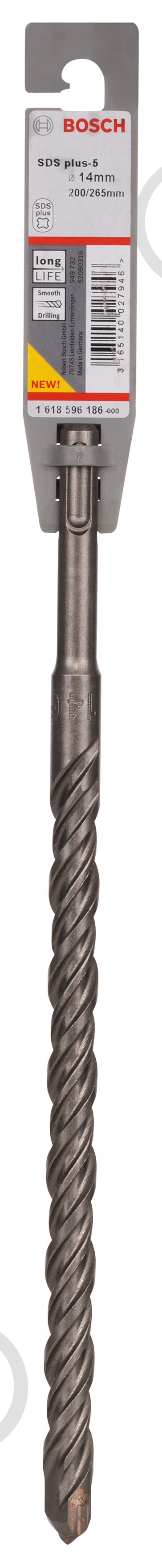 Бур Bosch 5 SDS-plus 14x200 мм 265 мм 1618596186 - фото 2 Бур Bosch 5 SDS-plus 14x200 мм 265 мм 1618596186 - фото 2