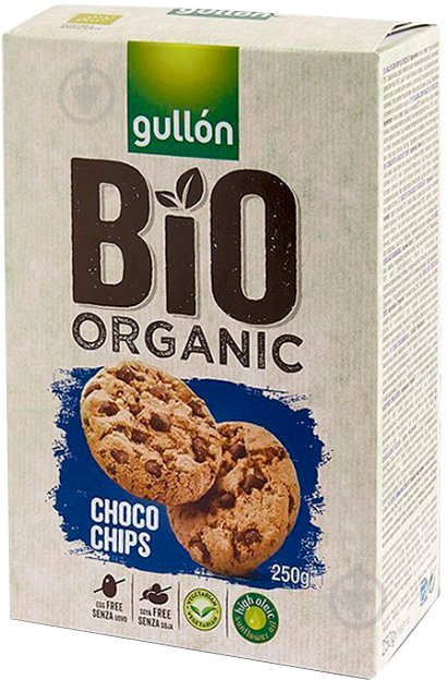 Печенье Gullon Bio Organic Choco Chips 8410376049053 250 г - фото 1