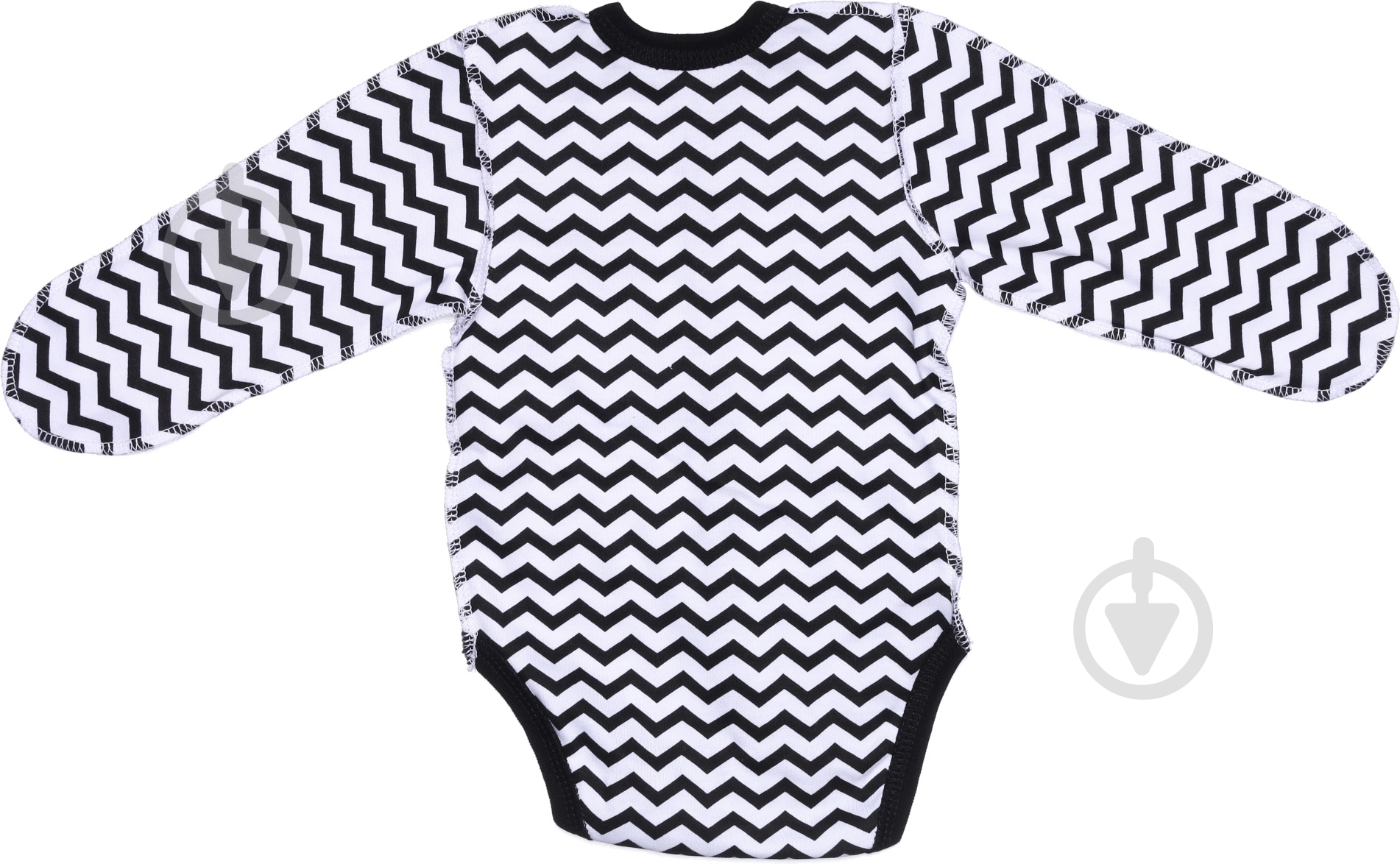 Боди унисекс Bambinelli Зигзаг р.56 черный с белым - фото 3
