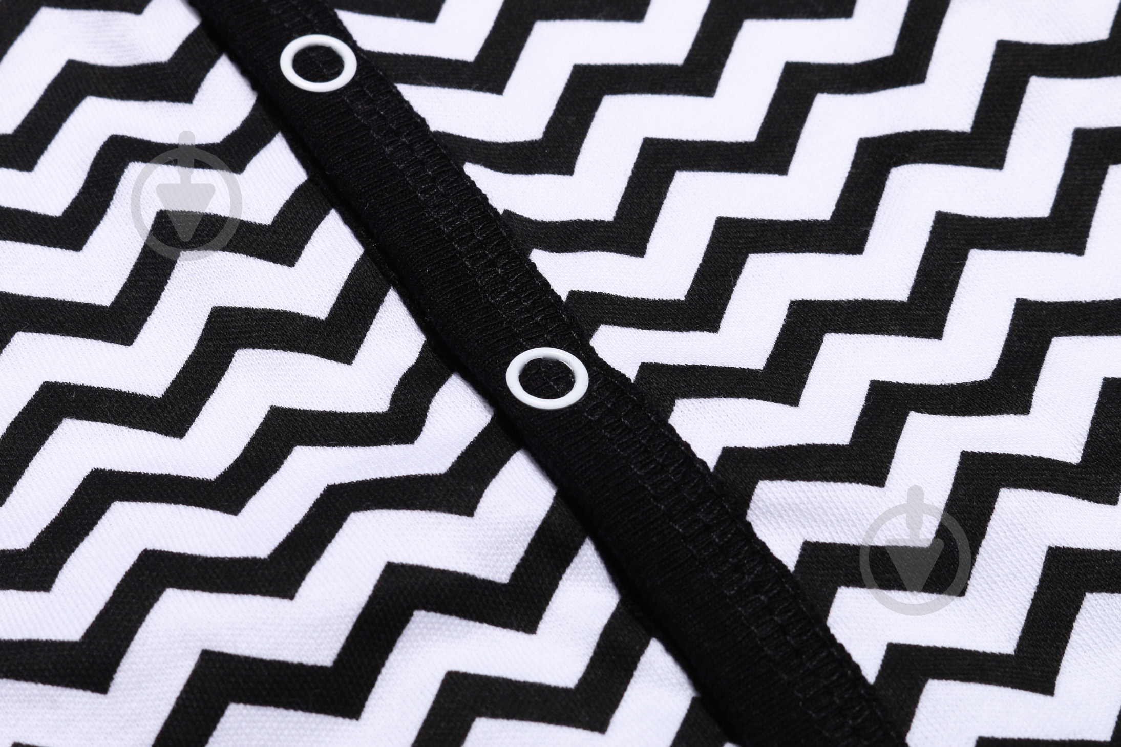 Боди унисекс Bambinelli Зигзаг р.56 черный с белым - фото 5