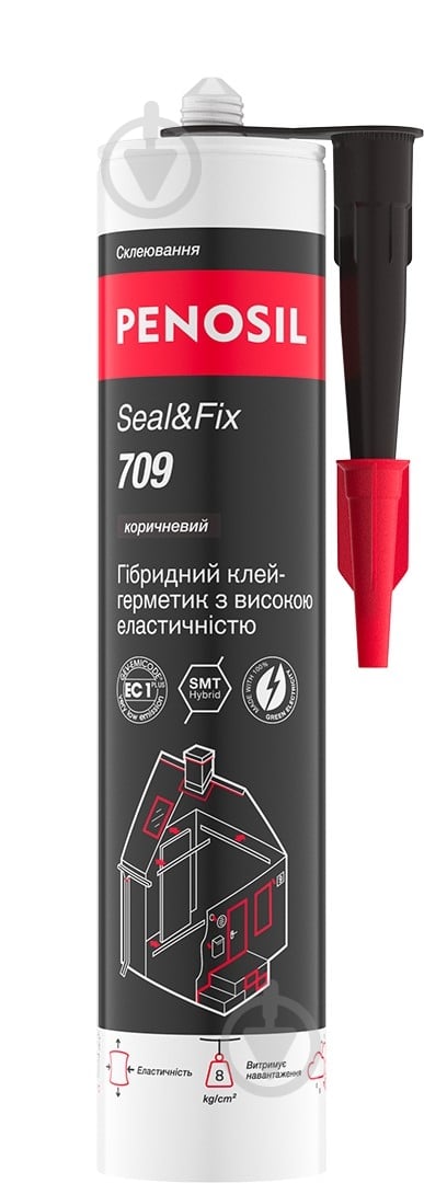 Клей-герметик PENOSIL Seal&Fix 709 гібридний 290 мл коричневий - фото 1