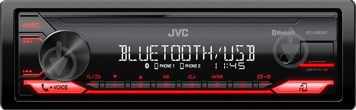 Автомагнитола JVC KD-X282BT - фото 1