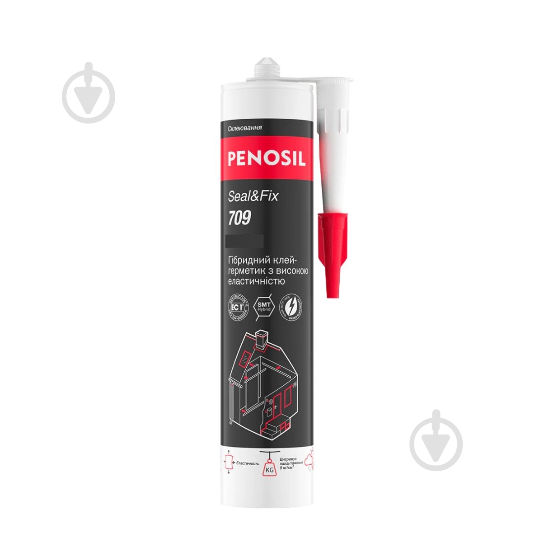 Клей-герметик PENOSIL Seal&Fix 709 гібридний 290 мл чорний - фото 3