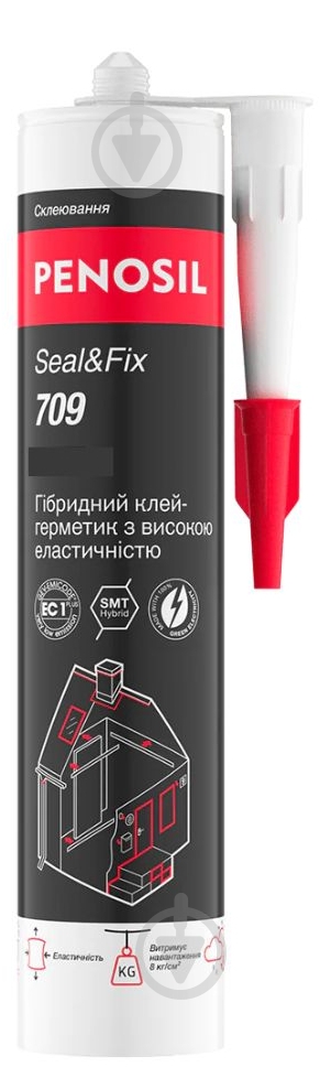 Клей-герметик PENOSIL Seal&Fix 709 гібридний 290 мл чорний - фото 2