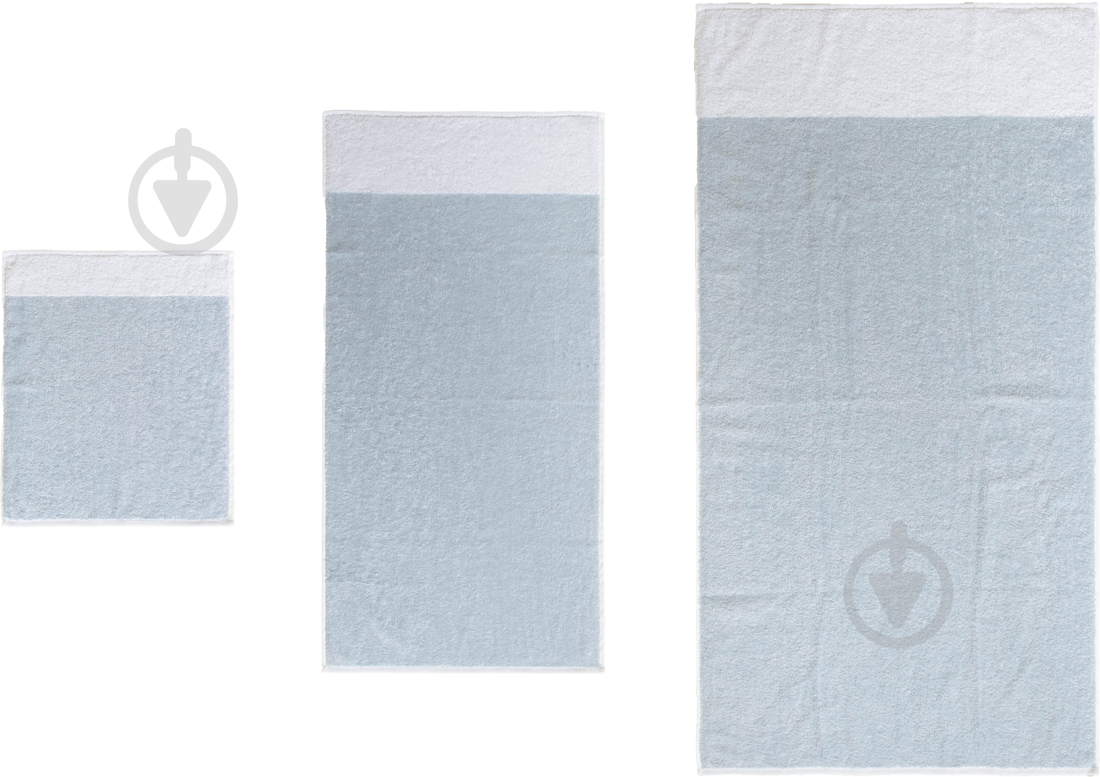 Рушник 40x50 см білий із блакитним ABC - фото 2