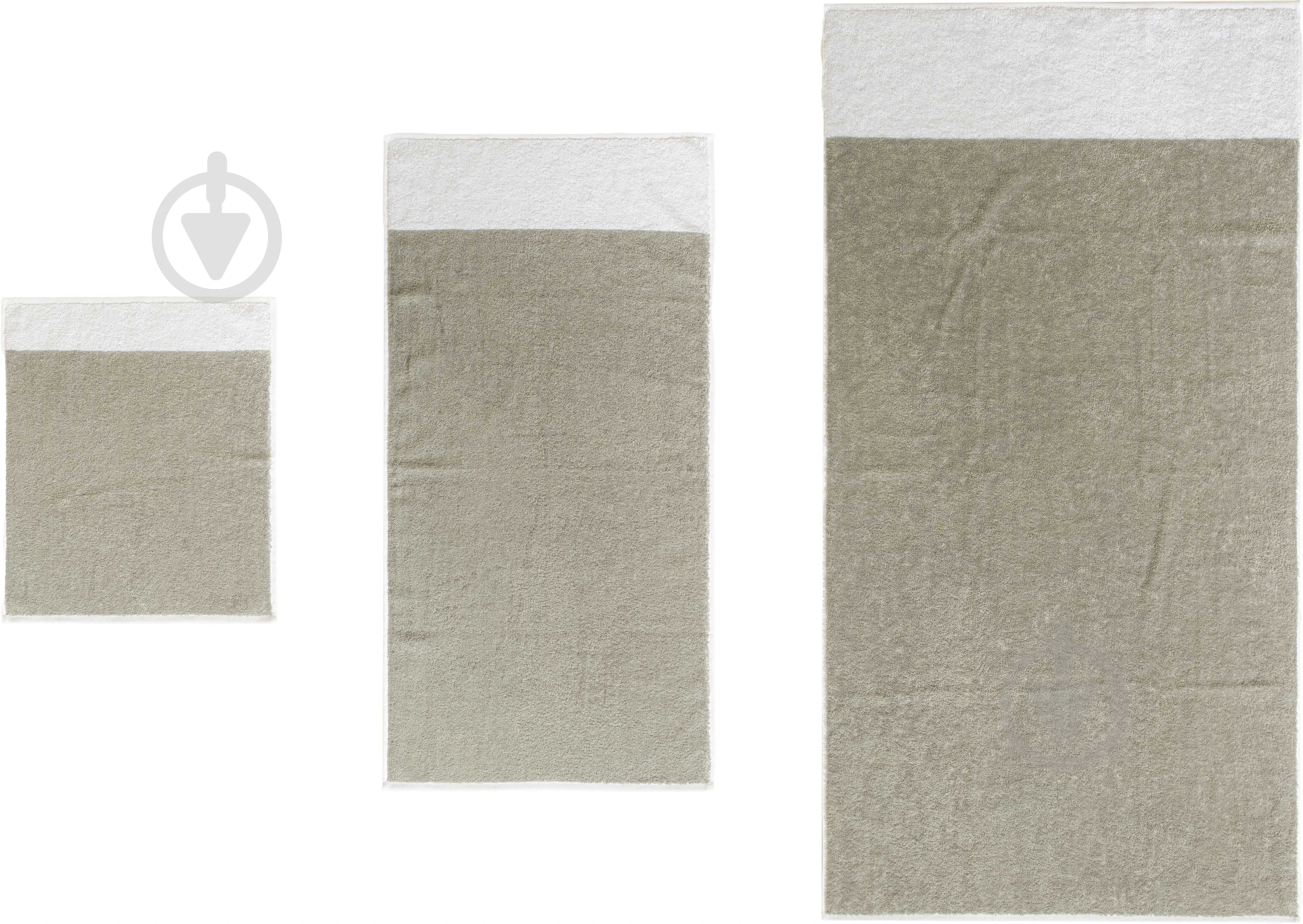 Рушник 50x100 см білий із сірим ABC - фото 2 Рушник 50x100 см білий із сірим ABC - фото 2