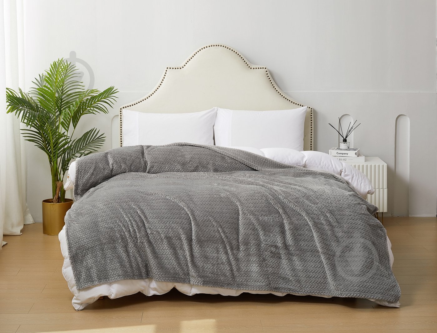 Плед Embossed Leon 220x200 см серый La Nuit - фото 1 Плед Embossed Leon 220x200 см серый La Nuit - фото 1