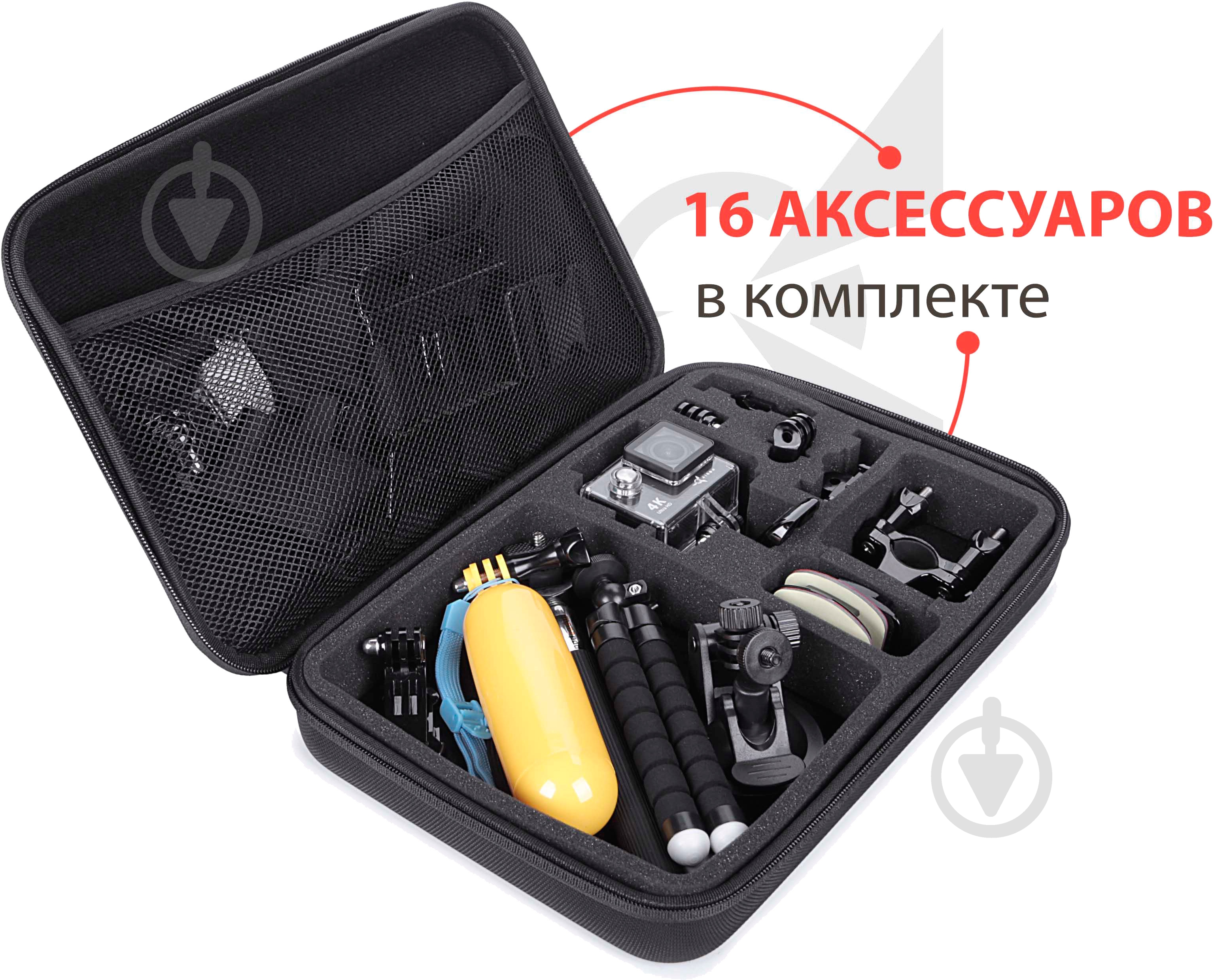 Кейс для экшен-камеры AIRON AC110 размер L 16 в 1 - фото 4