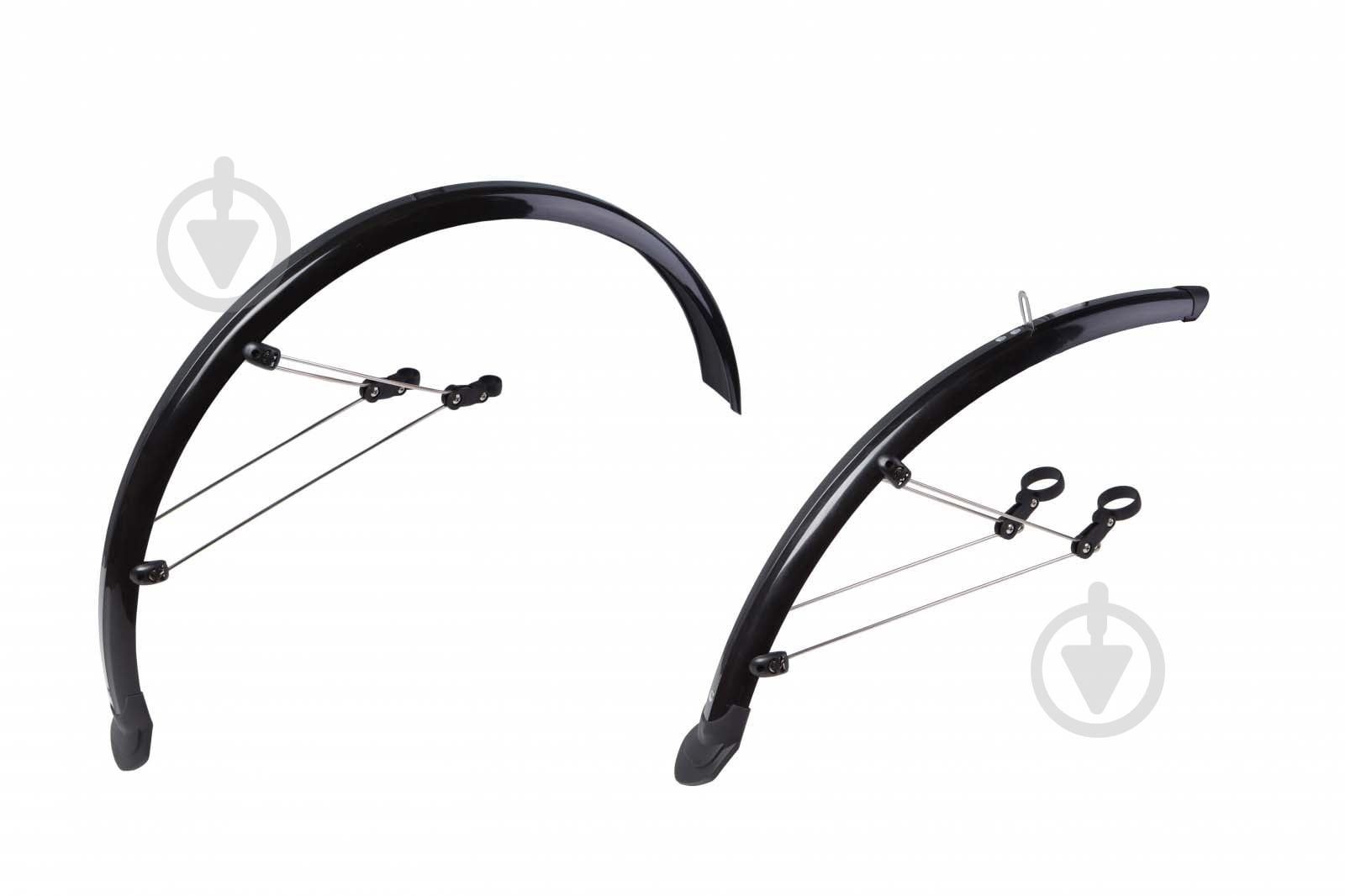 Крылья FEITECH 26" полноразмерные со стойкой f.285 r.265-355 55 мм SY-955 черный MUD-485 - фото 1 Крылья FEITECH 26" полноразмерные со стойкой f.285 r.265-355 55 мм SY-955 черный MUD-485 - фото 1