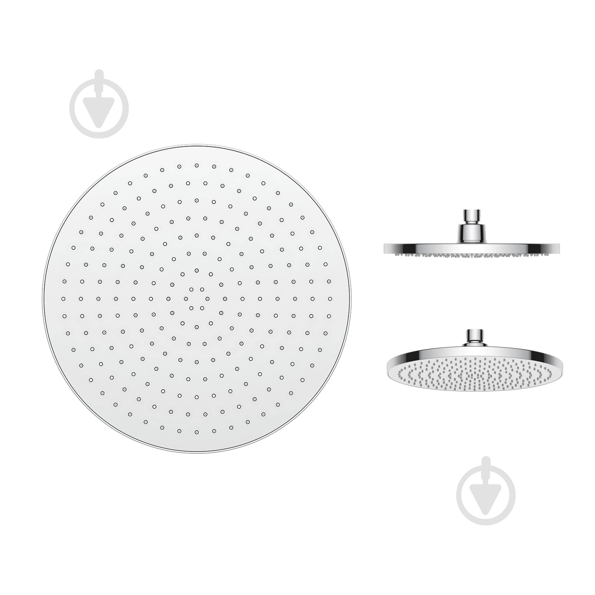 Верхний душ Imprese LSR-230BR d230 мм ABS хром (f02600101AH) - фото 1