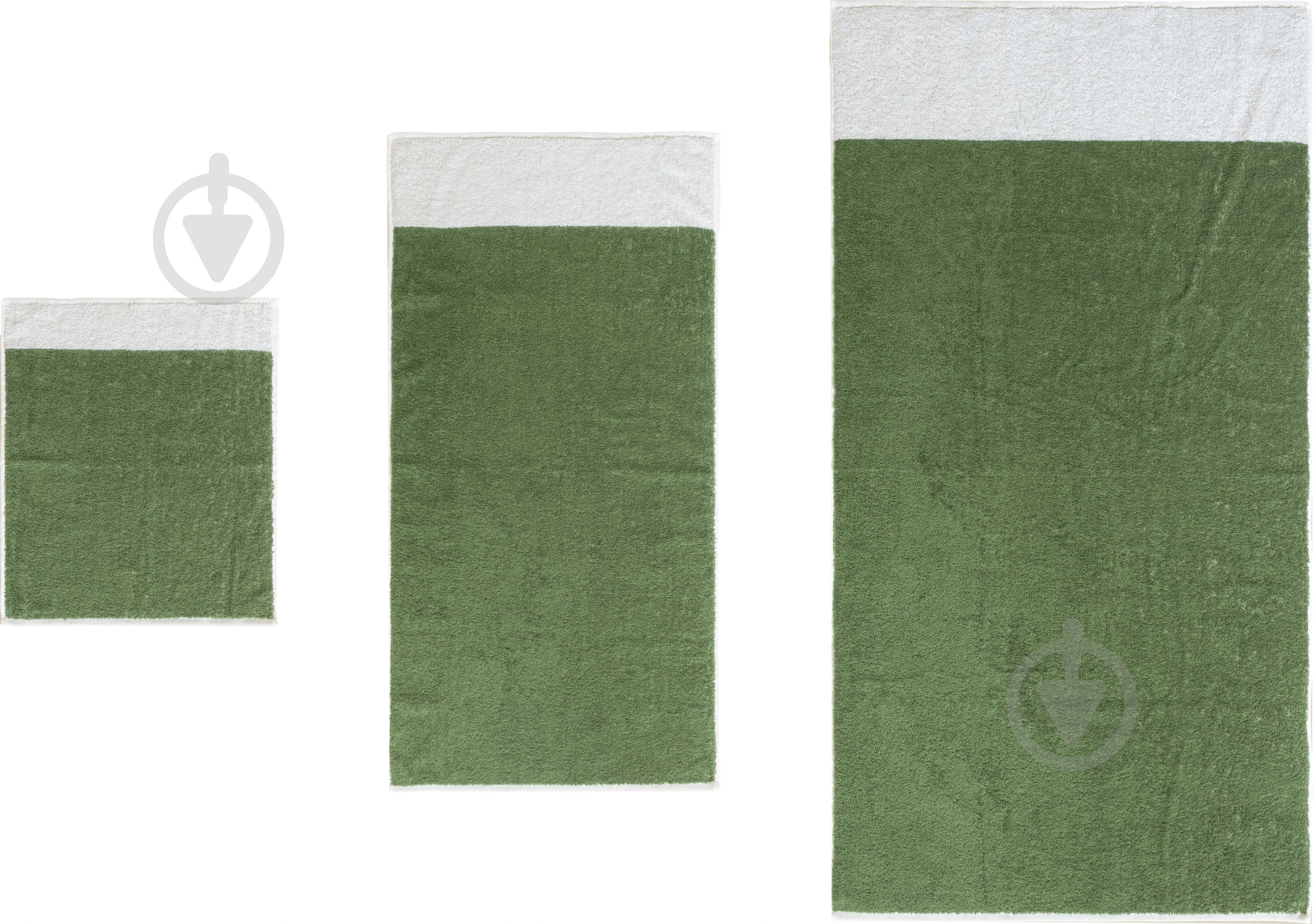 Полотенце 50x100 см белый с зеленым ABC - фото 2