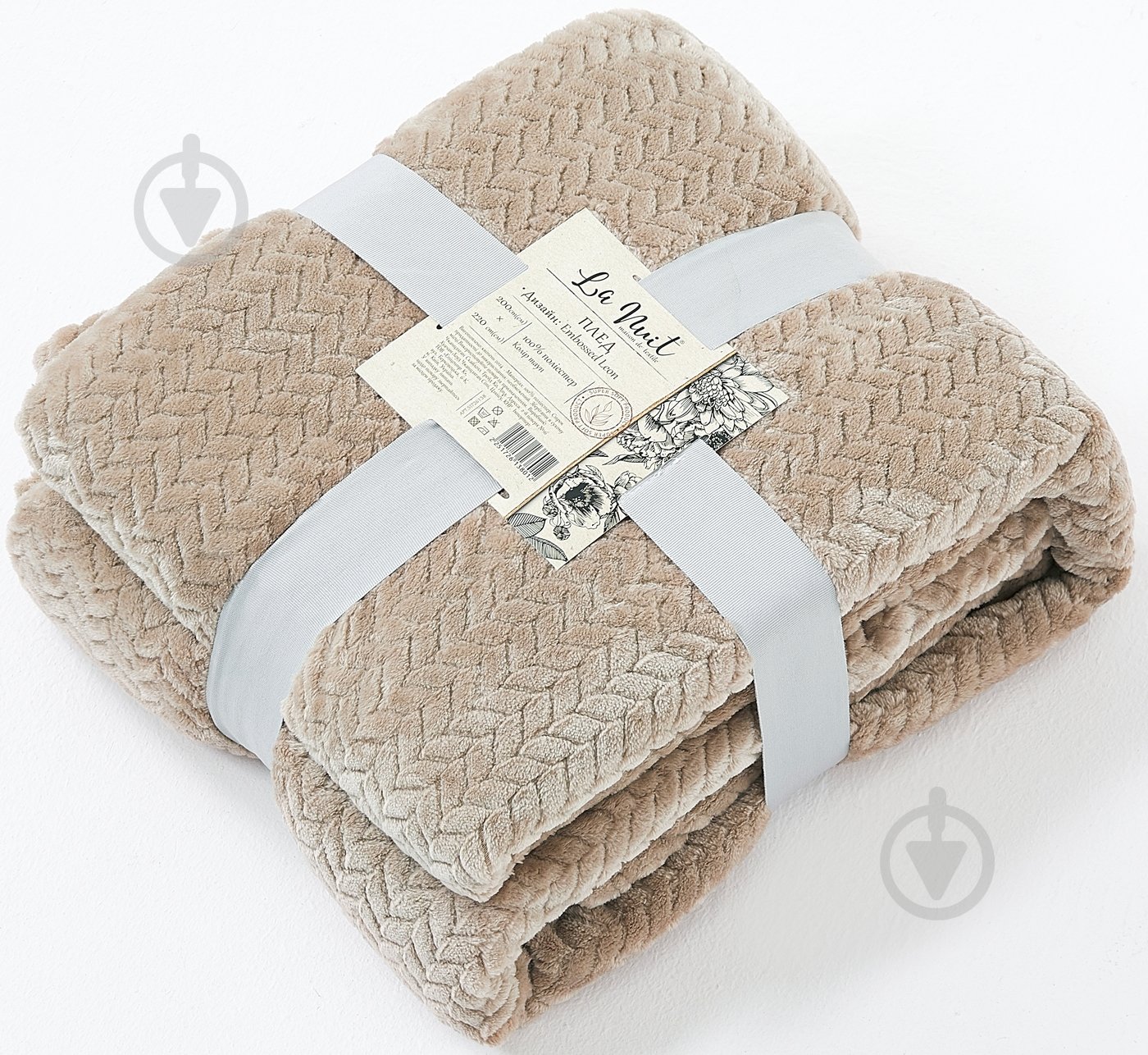 Плед Embossed Leon 220x200 см тауп La Nuit - фото 4