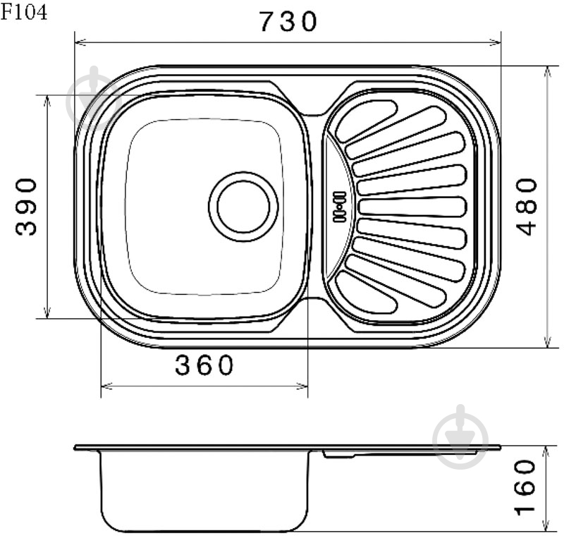 Мийка для кухні Festrum F104 - фото 2 Мийка для кухні Festrum F104 - фото 2