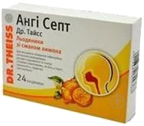 Ангі септ Др. Тайсс зі смак. лимон. №24 (12х2) льодяники - фото 1 Ангі септ Др. Тайсс зі смак. лимон. №24 (12х2) льодяники - фото 1