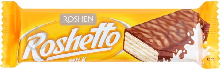 Батончик вафельный Roshen Roshetto milk chocolate 200 шт (4823077607592) 32 г - фото 1