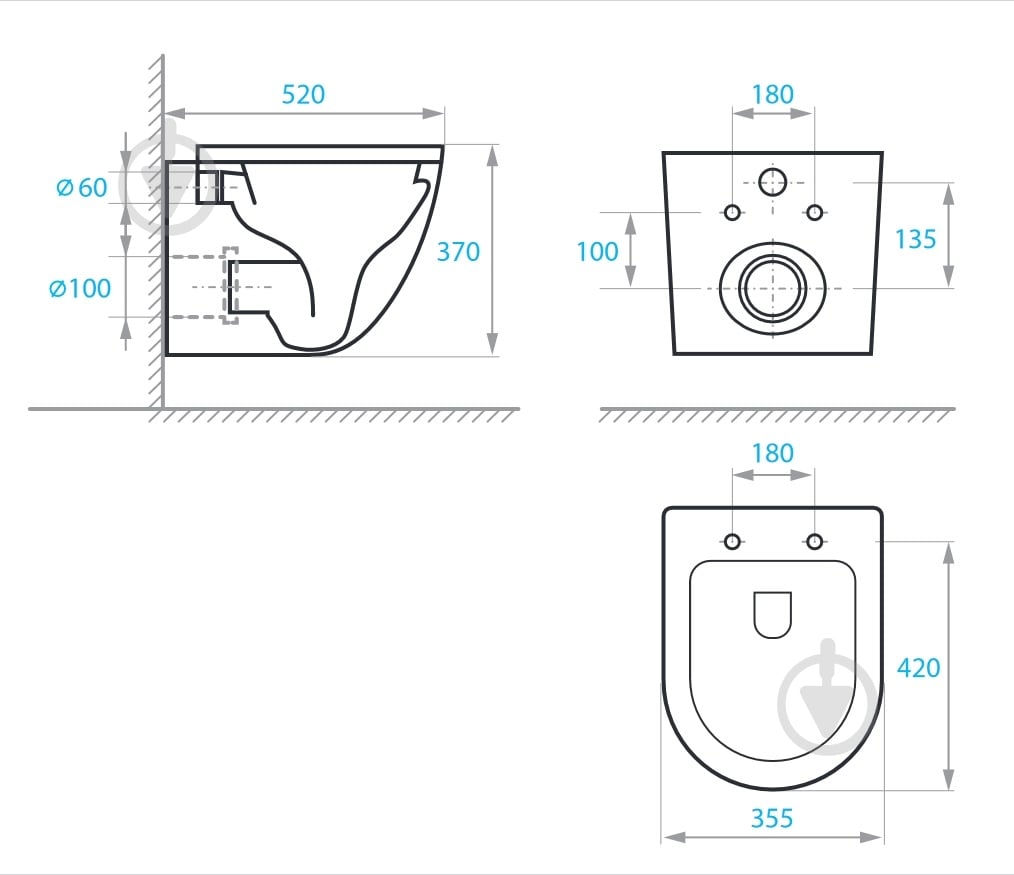 Унітаз підвісний Koller Pool ROUND з сидінням Soft-close змив Tornado - фото 3 Унітаз підвісний Koller Pool ROUND з сидінням Soft-close змив Tornado - фото 3