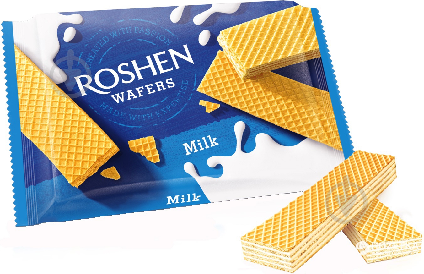 Вафли Roshen Wafers молоко 11 шт (4823077625589) 216 г - фото 1