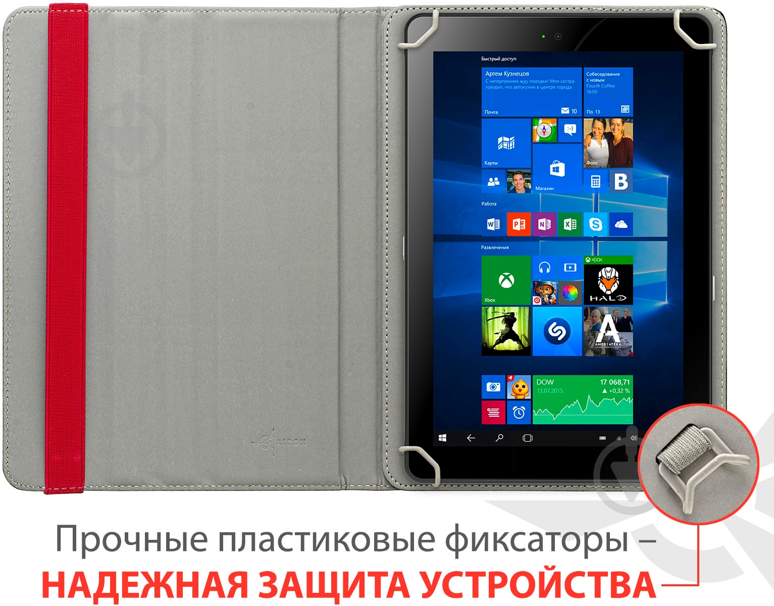 Чохол AIRON Universal case Premium 9-10” red (4821784622097) - фото 6