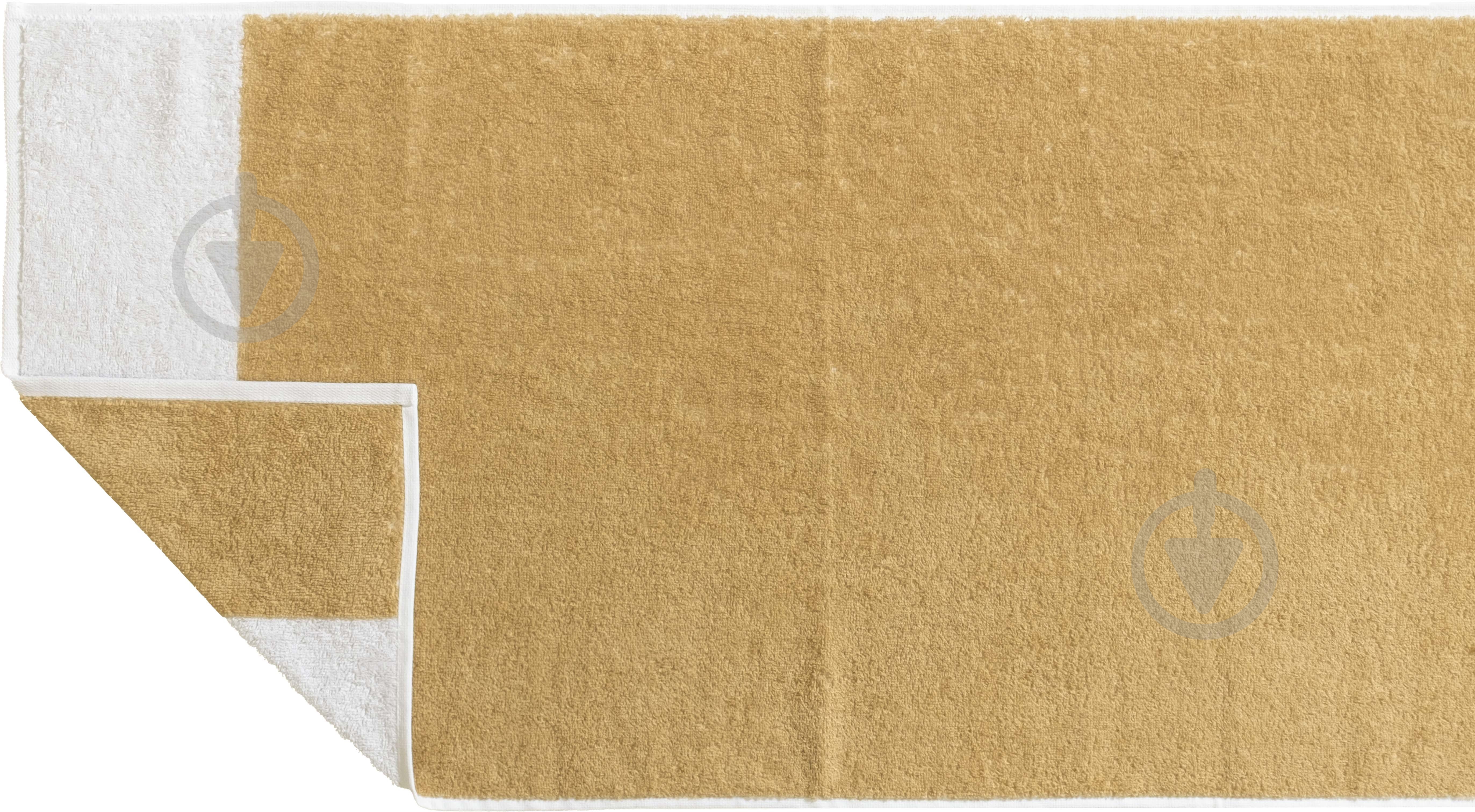 Рушник 70x140 см бежевий із білим ABC - фото 3