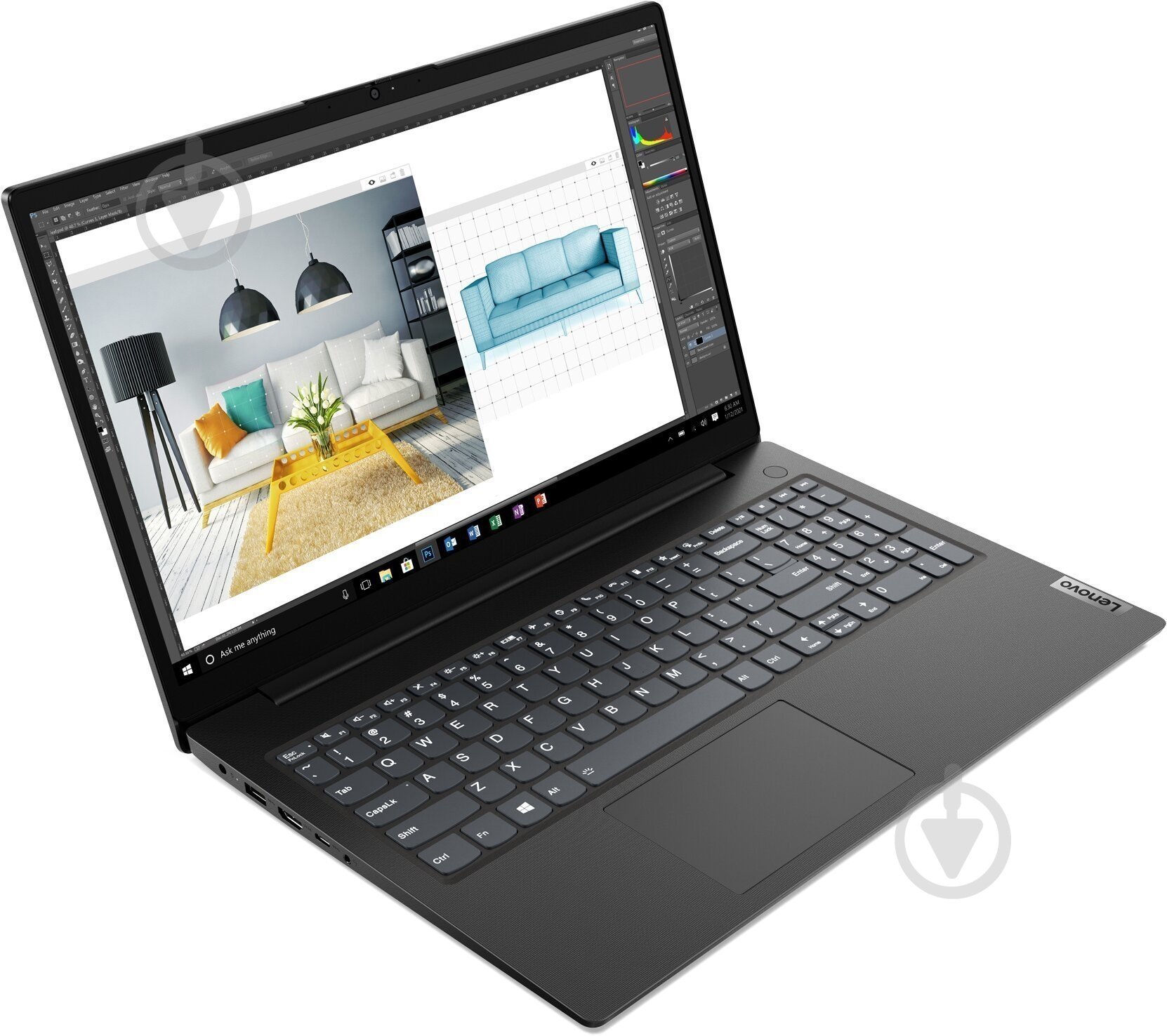 Ноутбук Lenovo V15 G2 ALC 15,6" (82KD002URA) black - фото 3
