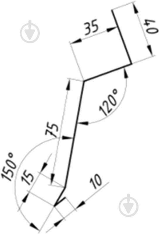 Планка карниза QUEENTILE Coffe малая 2 м - фото 2