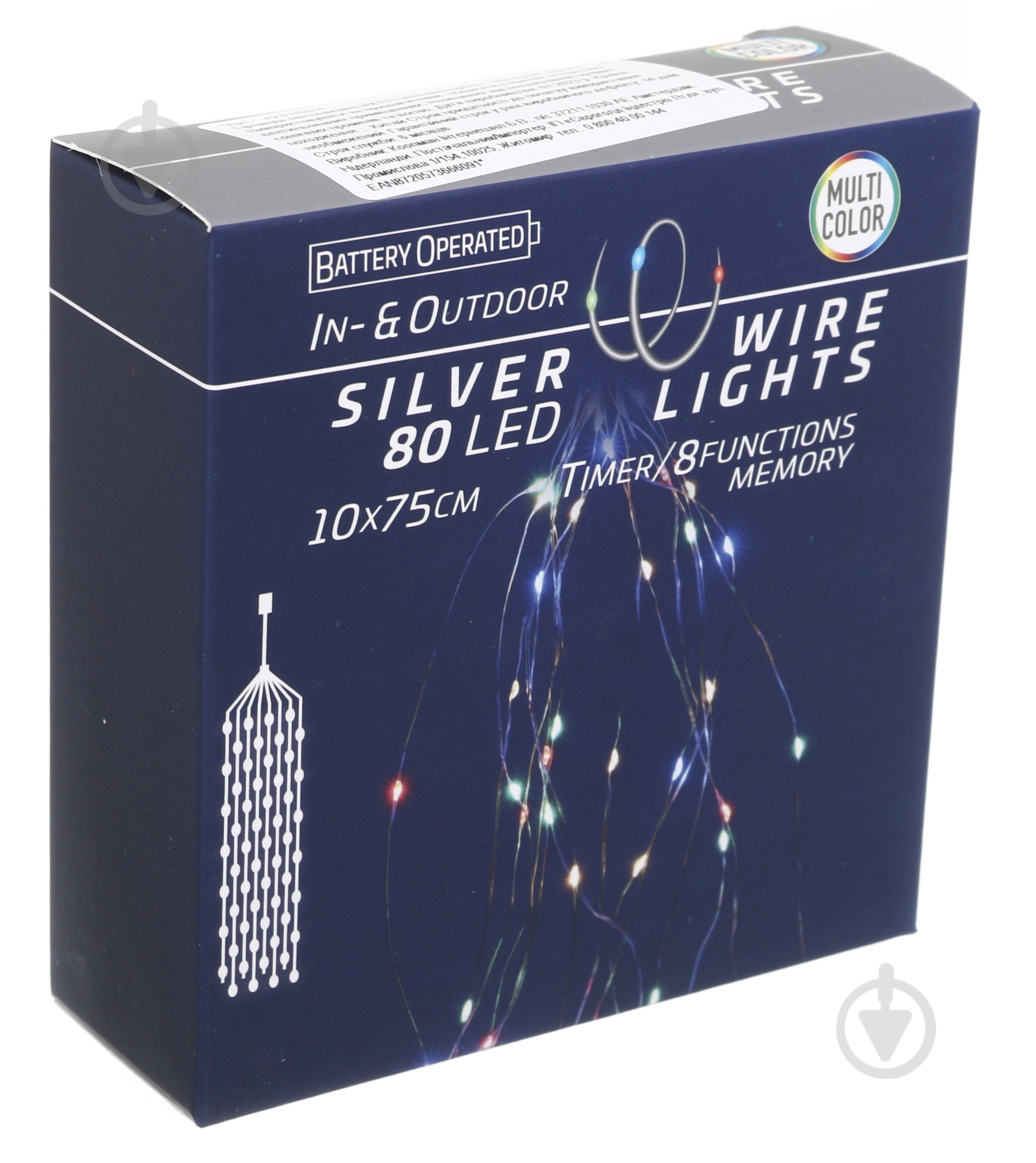 Гірлянда світлодіодна з таймером різнокольорова вбудований світлодіод (LED) 80 ламп (AX9732610) - фото 3