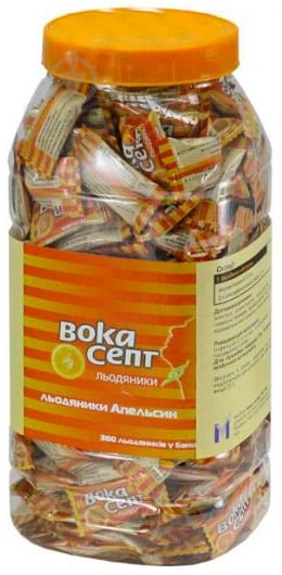 Вокасепт зі смак. апельс. №300 у бан. льодяники - фото 1 Вокасепт зі смак. апельс. №300 у бан. льодяники - фото 1