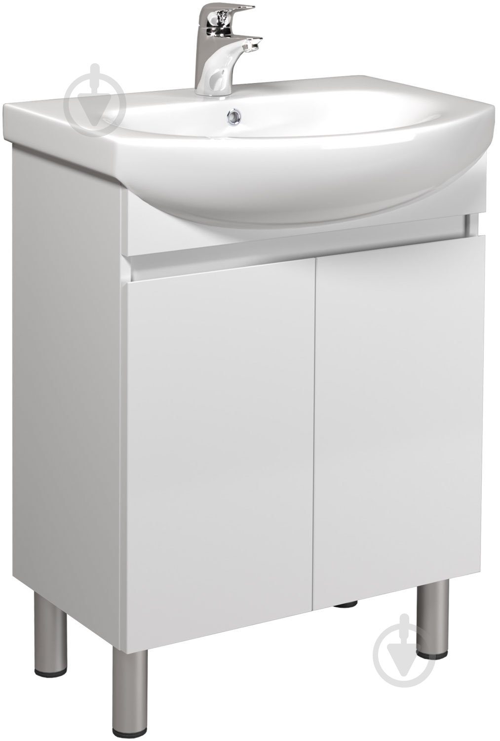 Тумба напольная Мойдодыр Фокус 60 с умывальником Runa 60 / Лотос 60 - фото 1