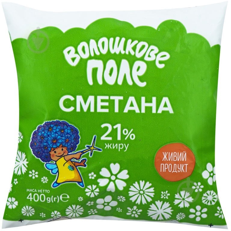 Сметана ТМ Волошкове поле 21% 400 г - фото 1 Сметана ТМ Волошкове поле 21% 400 г - фото 1