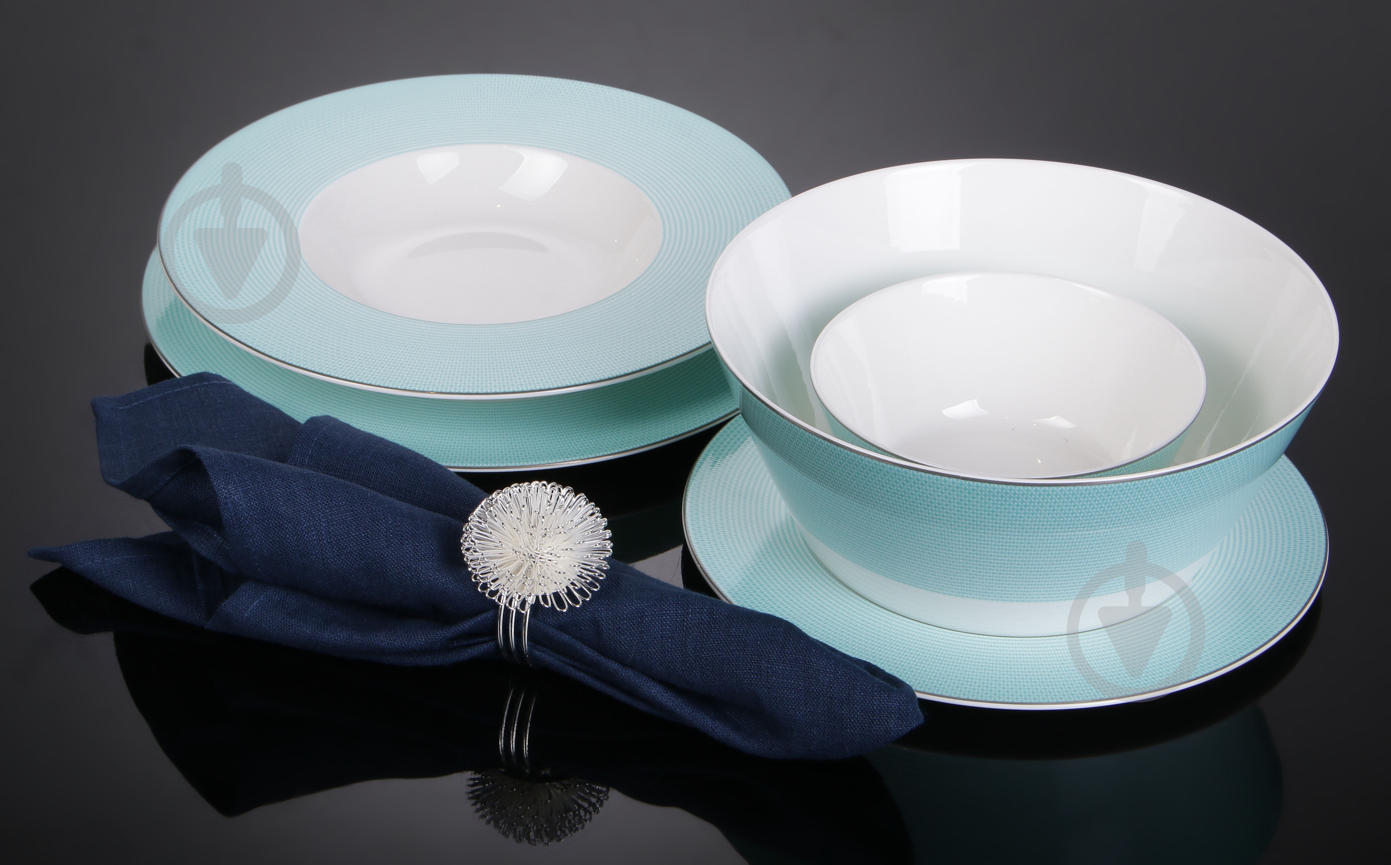 Сервиз столовый Narumi Cosmic blue 25 предметів на 6 персон - фото 1 Сервиз столовый Narumi Cosmic blue 25 предметів на 6 персон - фото 1